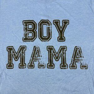 Bella+Canvas Womens Boy Mama Blue T-Shirt Size Medium